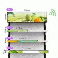 Long bar Advertising Stretched Strip Wide Lcd Panel Sign Display for Supermarket Shelf Subway Digital Signage Advertising Screen