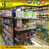 Customized size metal supermarket shelves for grocery display