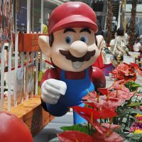 modern outdoor large sculptures Christmas sculptures Super Mario