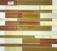 3D mosaic glass tile Wood Grain for home interior decoration