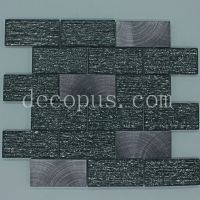 Long strip Mixed 3d glass mosaic tile for kitchen diningroom decoration