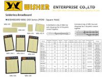 Solderless Breadboard, WISHBOARD WBU-2XX Series(POM - Square Hole)