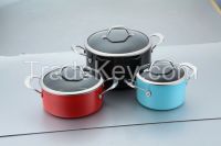 Carton steel enamel casserole