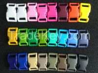 Buckle, curved or straight plastic release buckle