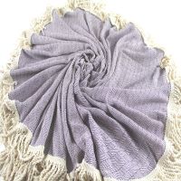 Purple Round beach throw yoga mat throw 150 cm ( ESP-Damla Purple Luxury Round Towel) From Turkey