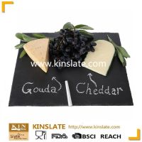 Factory Direct Price Natural Round Black Slate Plate with high quality