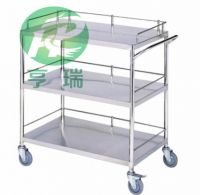 Stainless steel instrument trolley 3 layer