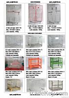 demountable roll container, stackable pallet wire mesh container