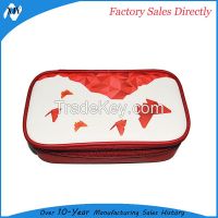 Wholesale Portable Pu Leather Custom Cosmetic Bag