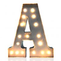 Metal Sign Marquee Letter Alphabet Light Indoor Outdoor Decoration Lamp