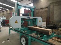 Wood Sawmill Machinery Horizontal Band Saw Diesel Engine Powered Portable Sawmill