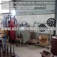 PT-125/180 semi automatic flap disc making machine