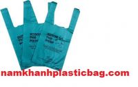 HDPE poop dog waste bag vest carrier plastic bag