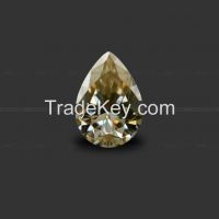 Loose Pear Light Yellow Moissanite