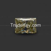 Loose Rectanle White Right angle cut Moissanite