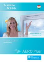 Aero Plus window mounted hygro controlled air inlet, against mold, for gas appliances