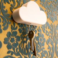 Home Decoratio White  Keyfob Sticker Magnetic