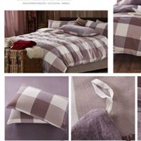 Grid Pattern Bedding 4 Piece Set 2.0m