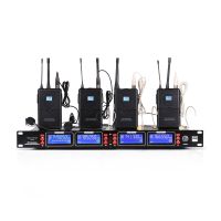 UHF  wireless microphone 4 transmistters(Lavalier microphone or Handheld microphone) match One Receiver