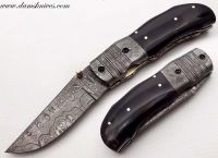 Handmade Damascus Folding Knife