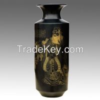 2.Figure SketchÂ Black Pottery ceramic porcelain vase  Confucius