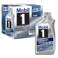 Mobil 1 5W-30 High Mileage Advanced Full Synthetic Motor Oil - 6 Pk 1 qt. bottles