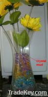 PVC foldable vase with crystal mud