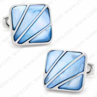 White Mother Of Pearl Mens Cufflinks