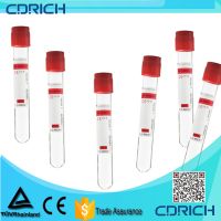 orange anti-coagulant vaccum blood collection tube for quick serum test and immunology test