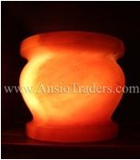 Fancy Twin Leave Shape Salt Lamp - 8"x6"x3.5"