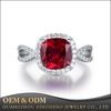 Lab Ruby CZ Crystal Promise Engagement Wedding Bands Eternity Collection Jewelry Rings