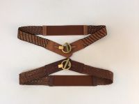 Chain Belt With Leather Tabs