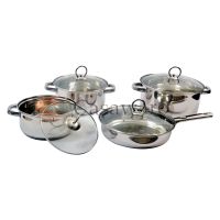 8 Pcs Stainless Steel Induction Bottom