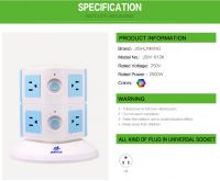 American 6 socket smart usb extension lead with switches From China