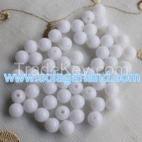 New Fashional 6-30 Mm Acrylic Round Snow White Beads Loose Spacer Bead