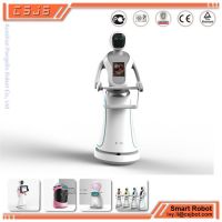 Latest robot as waiter service in the restaurant and hotel