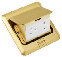 floor socket box plug outlet brass stainless steel