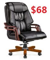 High Quality Traditional Wood Rotary Executive Office Chair (D-OC-981)