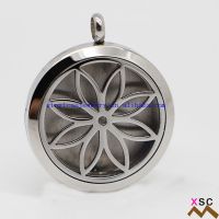 Stainless Steel Flower Design Diffuser Necklace Wholesale 