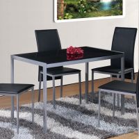 Black top dining set