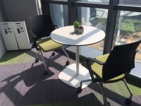 Uispair Modern 100% Steel Round Coffee Table Office Desk for Home Office Decoration From China