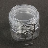 square shape plastic 150ml 200ml 500ml 800ml wire bail/bale jar