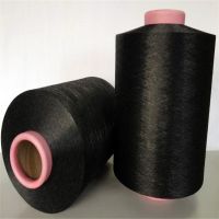 AA Grade polyester DTY yarn black bright twist yarn stock lot