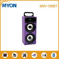 Shiny LED Portable Wooden Bluetooth Speaker