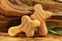 Olive Wood Small Children Comfort Palm Cross