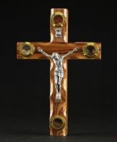 Olive Wood Hanging Wall Crucifix Cross