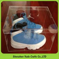 High transparent acrylic shoe box bespoke, clear shoe box display case, custom sneaker box