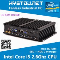 Hystou industrial fanless mini computer 1037u barebone mini pc with 4rs232 com ports dual lan