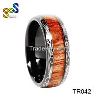 Tungsten Koa Wood Ring
