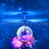 infrared induction rc flying ball toy with light and music